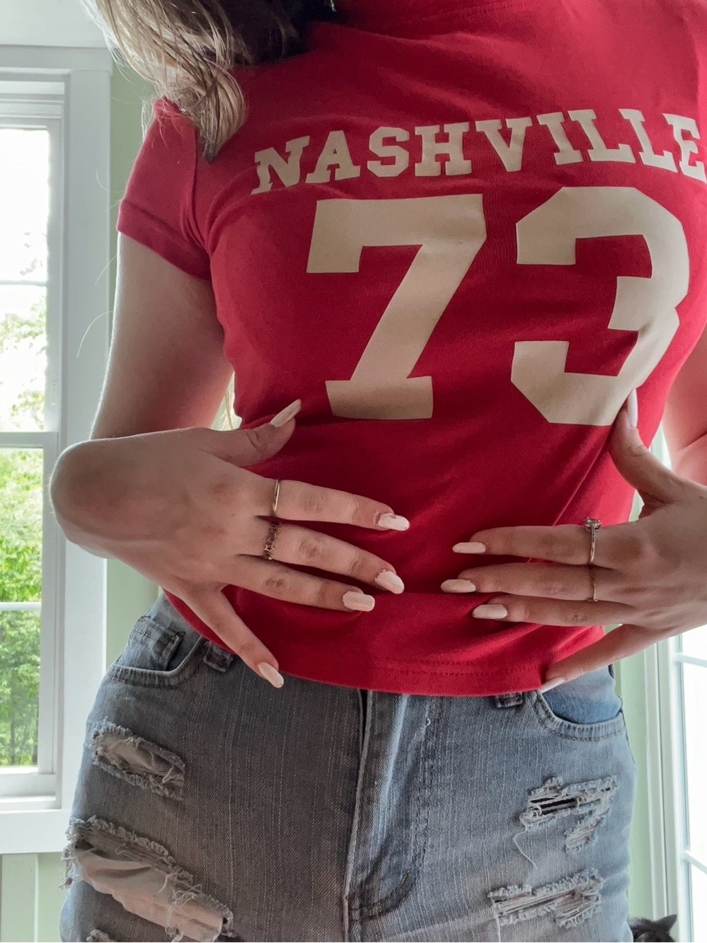 red edikted Nashville baby tee